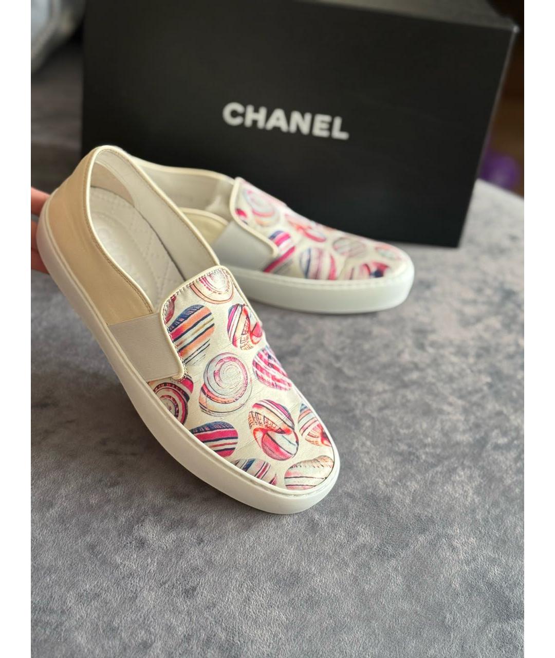 CHANEL Мульти кожаные слипоны, фото 9