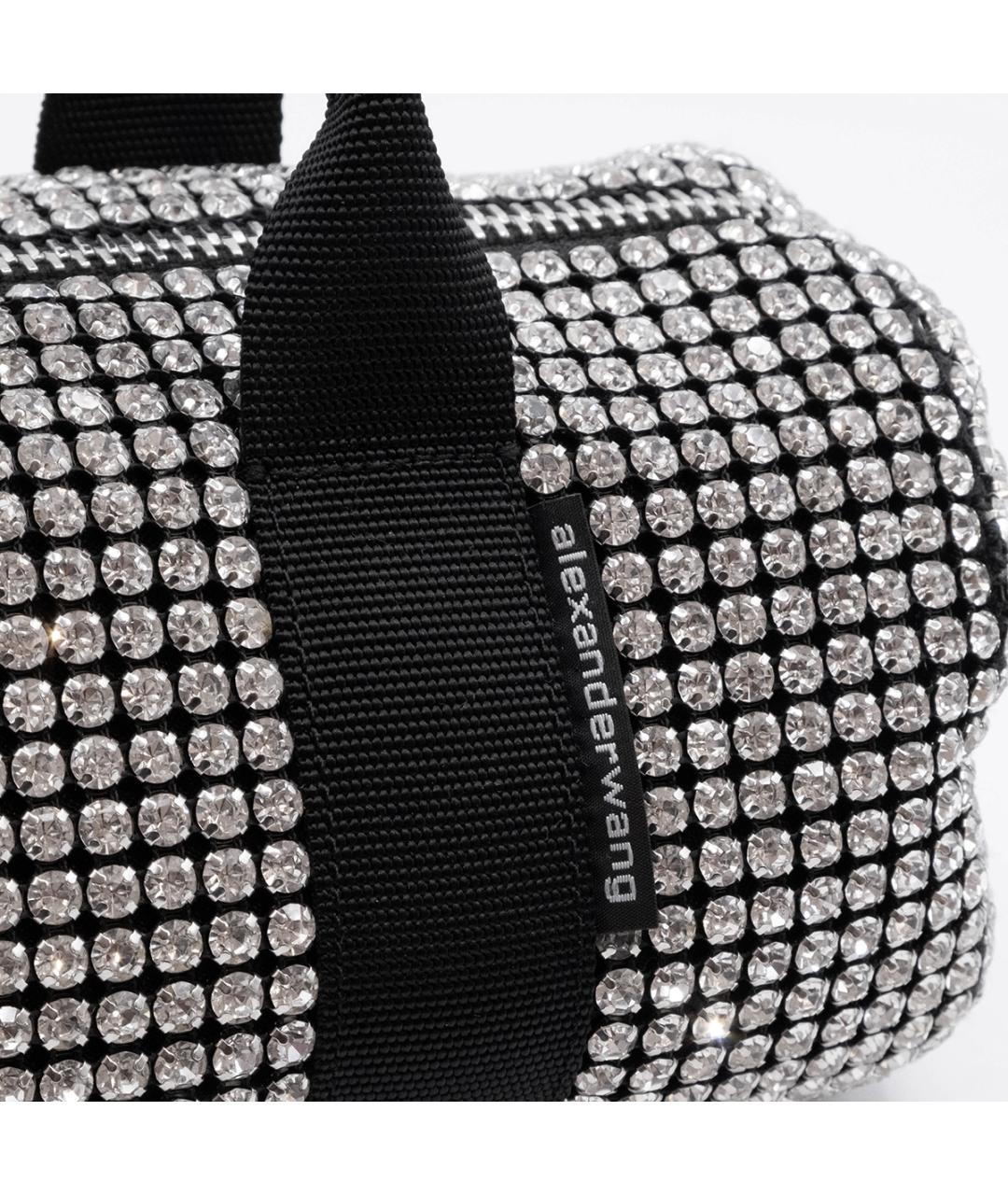 ALEXANDER WANG Серебряная кожаная сумка с короткими ручками, фото 4
