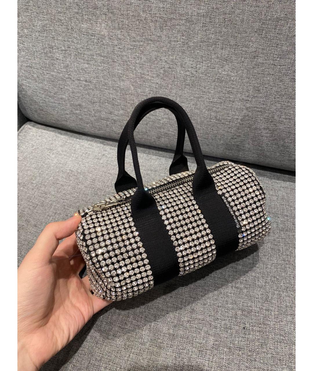 ALEXANDER WANG Серебряная кожаная сумка с короткими ручками, фото 6