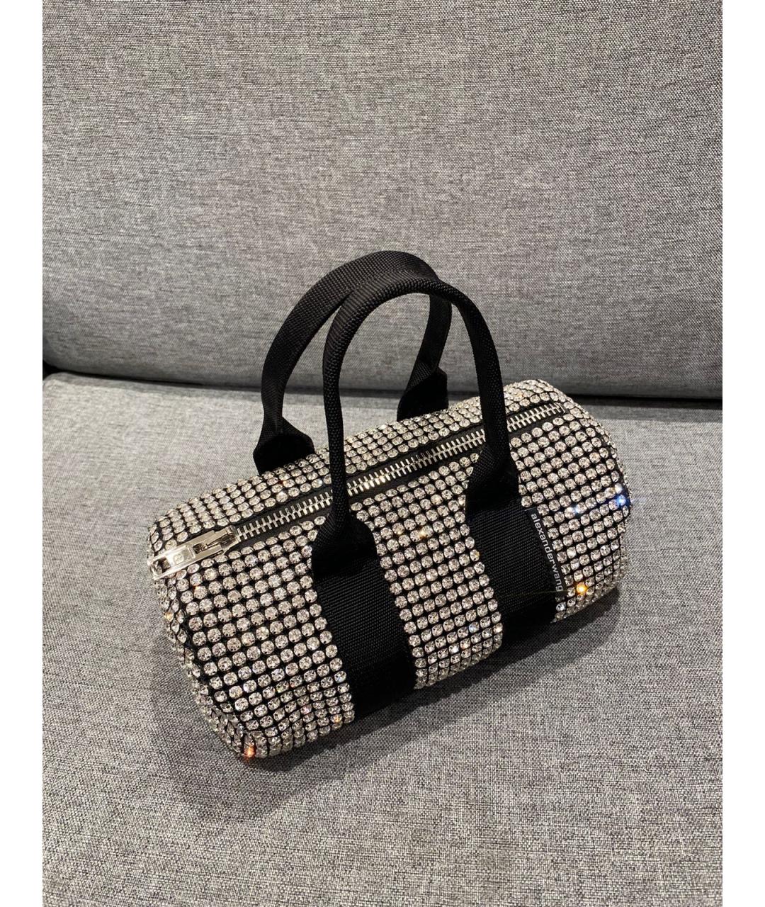 ALEXANDER WANG Серебряная кожаная сумка с короткими ручками, фото 7