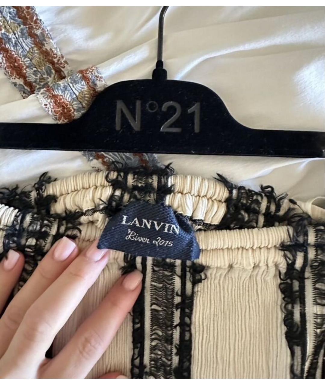 LANVIN Черная вискозная юбка макси, фото 3