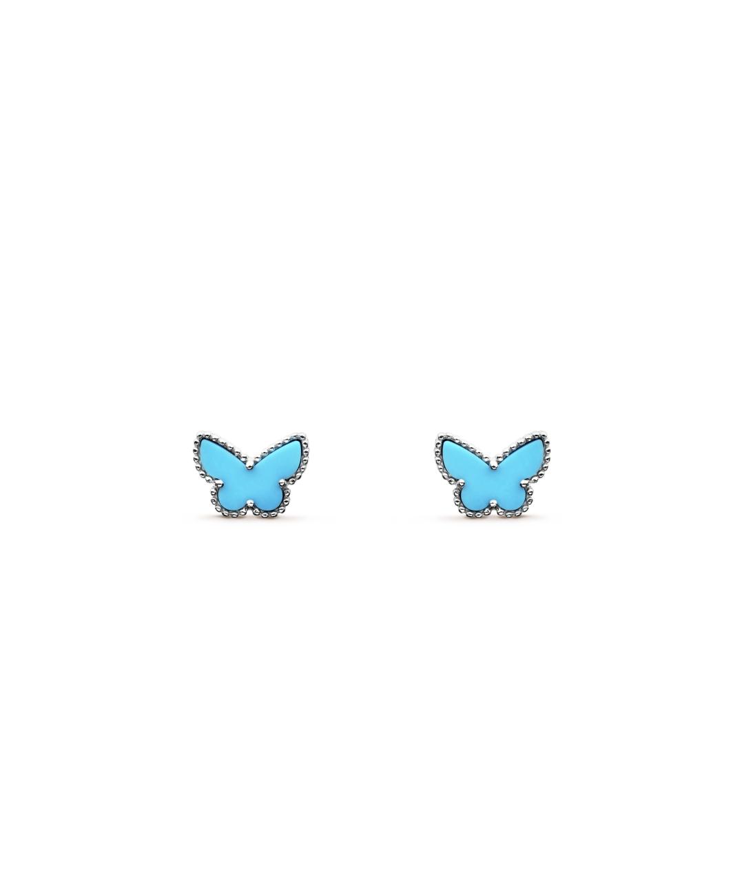 VAN CLEEF & ARPELS Бирюзовые серьги из белого золота, фото 6