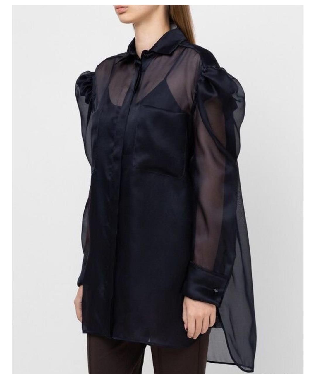 MAX MARA Синяя ацетатная блузы, фото 6