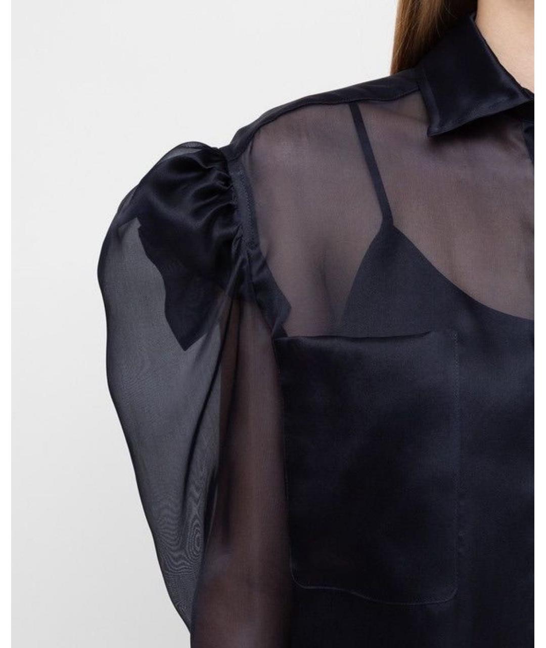 MAX MARA Синяя ацетатная блузы, фото 4
