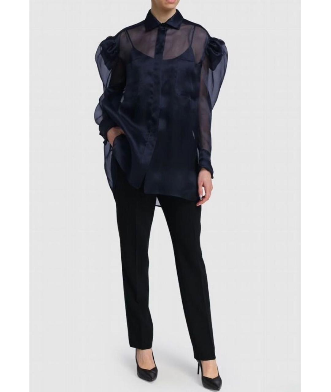 MAX MARA Синяя ацетатная блузы, фото 8