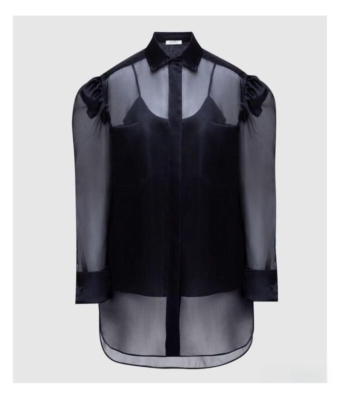 MAX MARA Синяя ацетатная блузы, фото 9