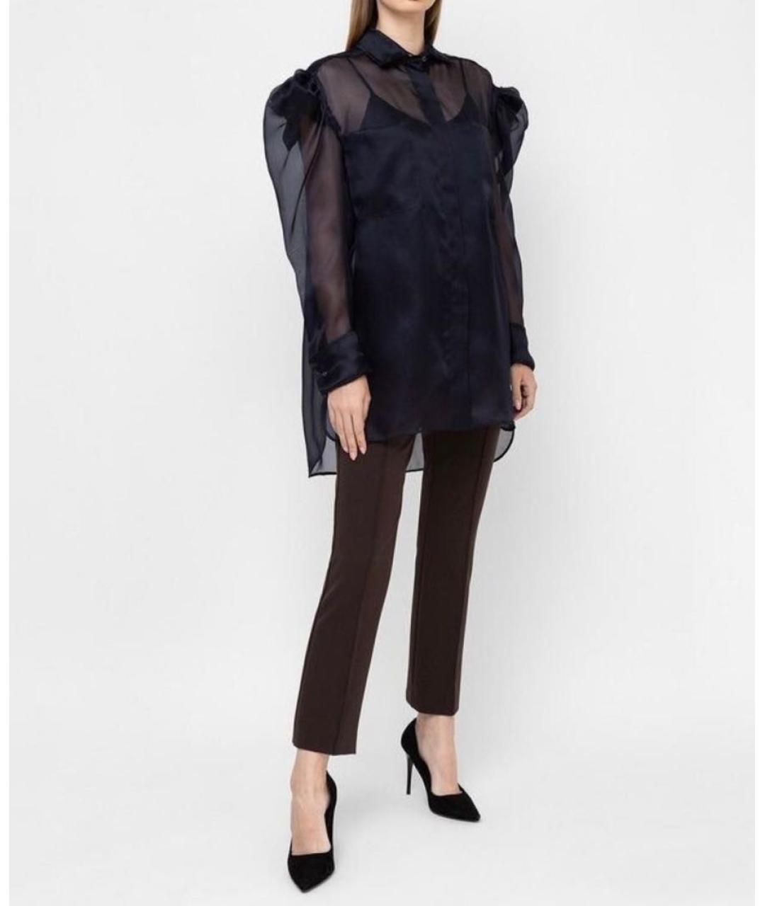 MAX MARA Синяя ацетатная блузы, фото 7