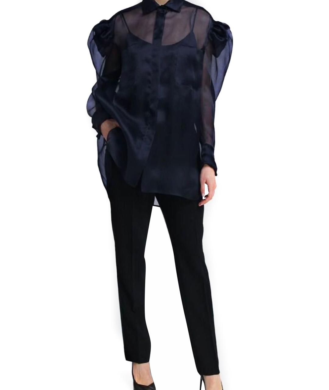 MAX MARA Синяя ацетатная блузы, фото 10