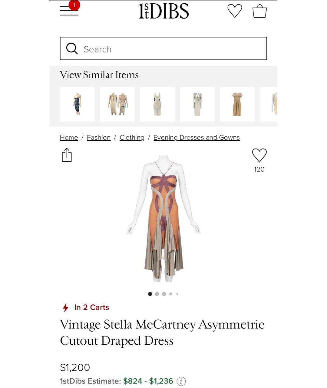 STELLA MCCARTNEY Мульти вискозное коктейльное платье, фото 6