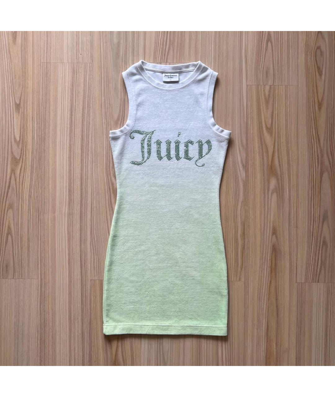 JUICY COUTURE Белое велюровое повседневное платье, фото 8