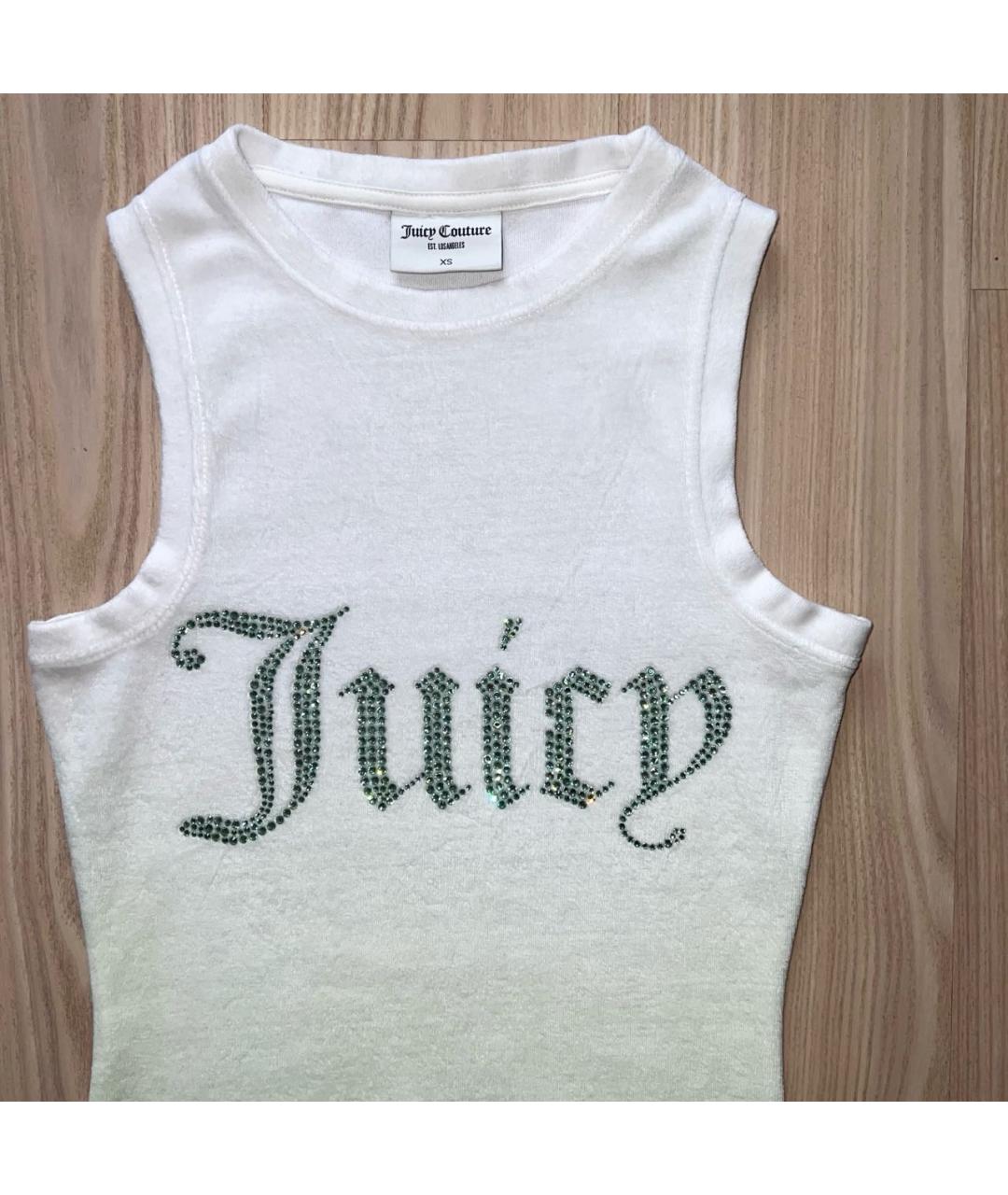 JUICY COUTURE Белое велюровое повседневное платье, фото 5