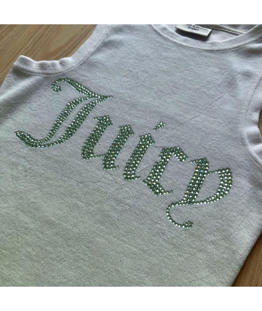 JUICY COUTURE Белое велюровое повседневное платье, фото 3