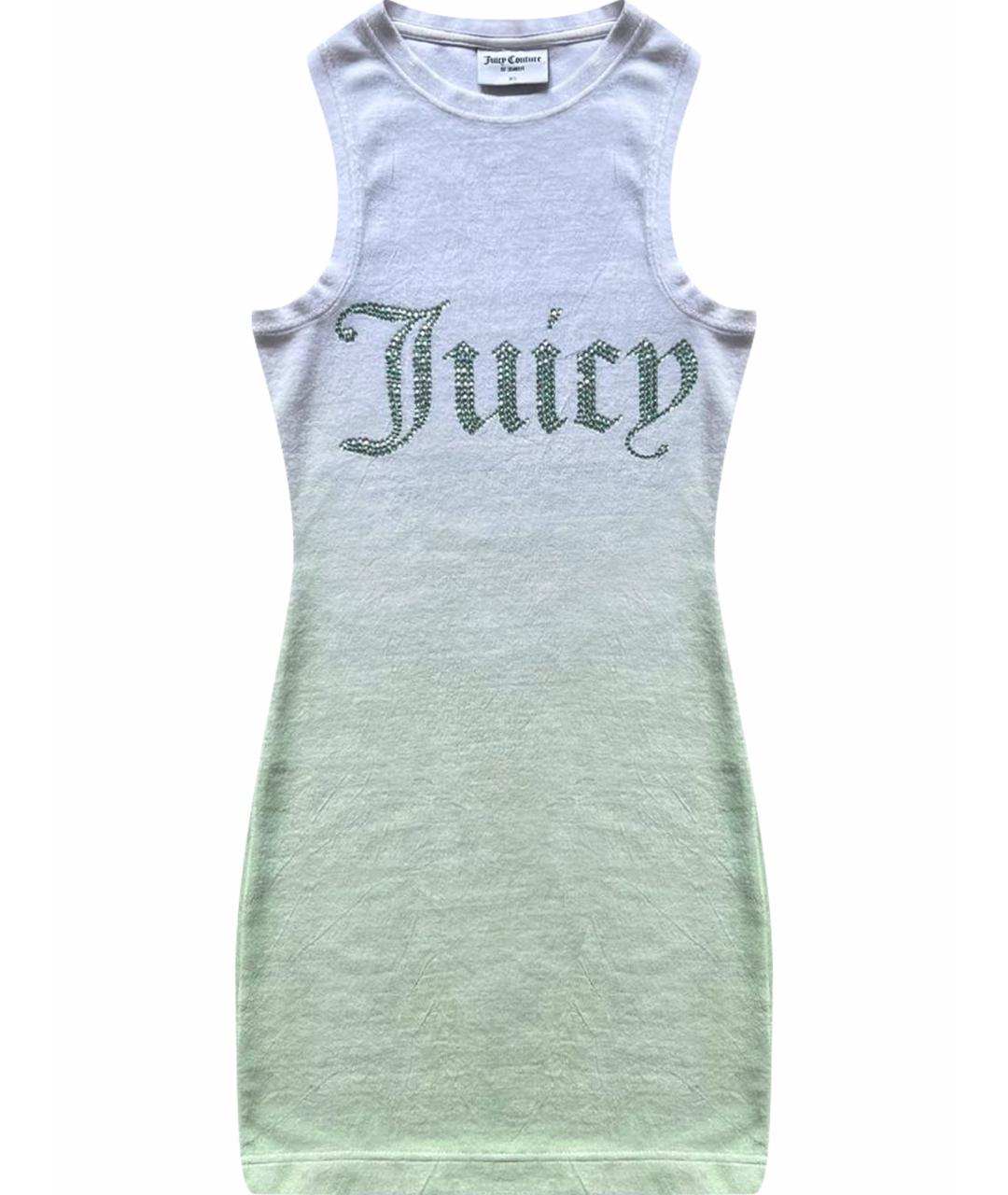JUICY COUTURE Белое велюровое повседневное платье, фото 1