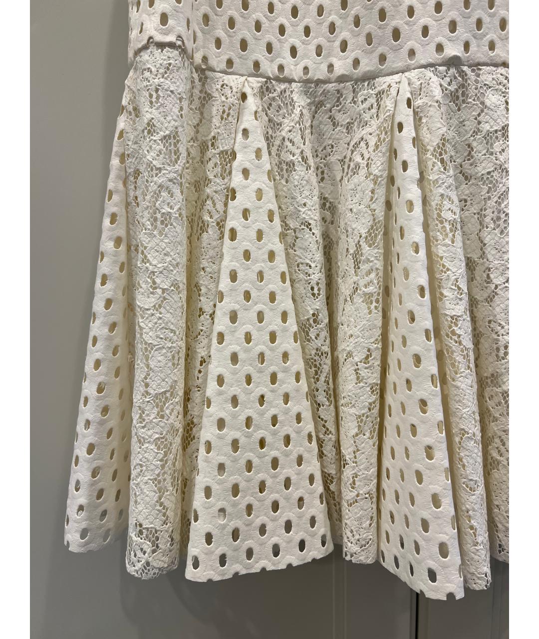 MSGM Белое хлопковое коктейльное платье, фото 4