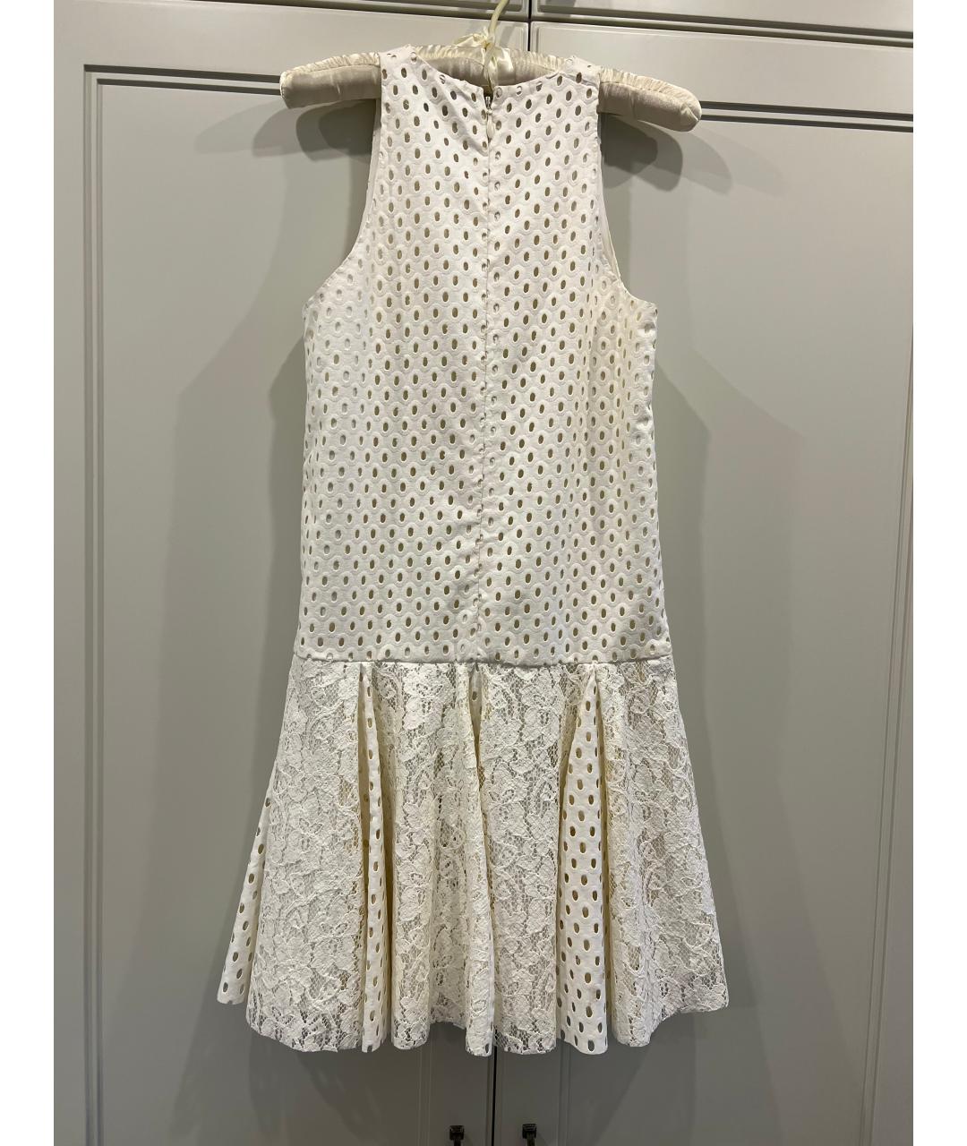 MSGM Белое хлопковое коктейльное платье, фото 2