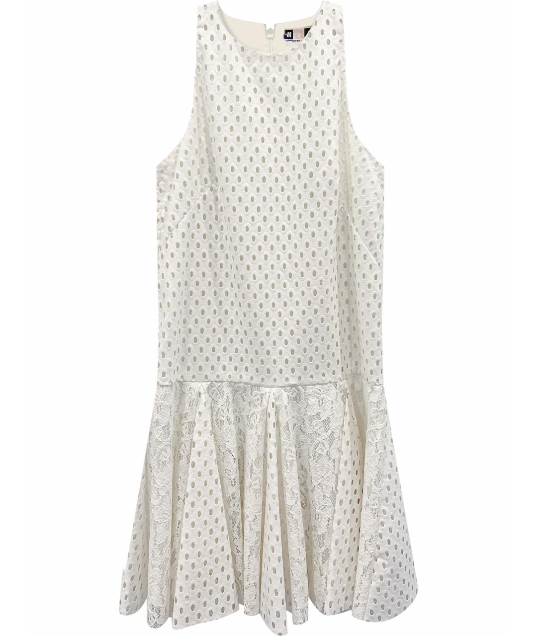 MSGM Белое хлопковое коктейльное платье, фото 1