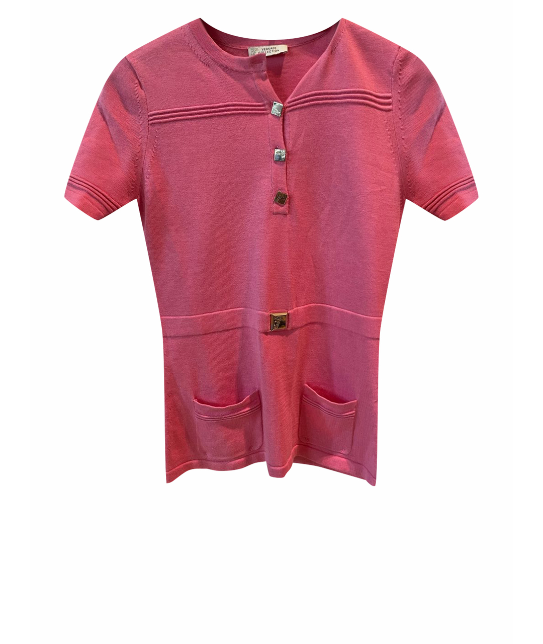 VERSACE COLLECTION Розовый хлопковый джемпер / свитер, фото 1