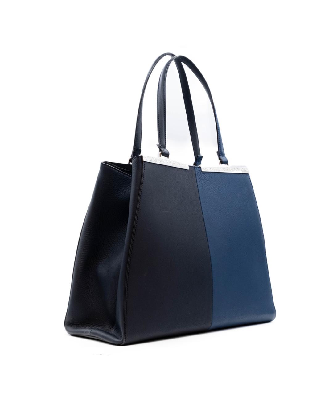 FENDI Синяя кожаная сумка тоут, фото 2