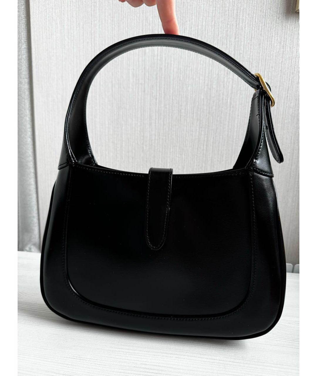 GUCCI Черная кожаная сумка с короткими ручками, фото 3
