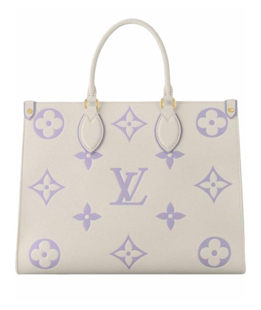 LOUIS VUITTON Бежевая кожаная сумка тоут, фото 1