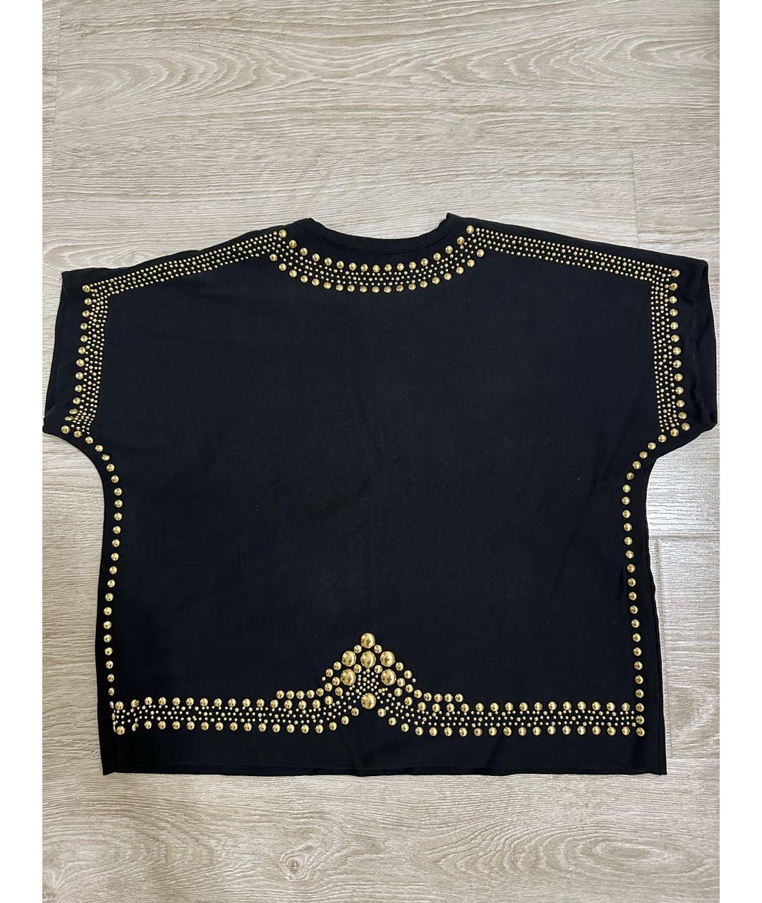 BALMAIN Черная хлопковая футболка, фото 3