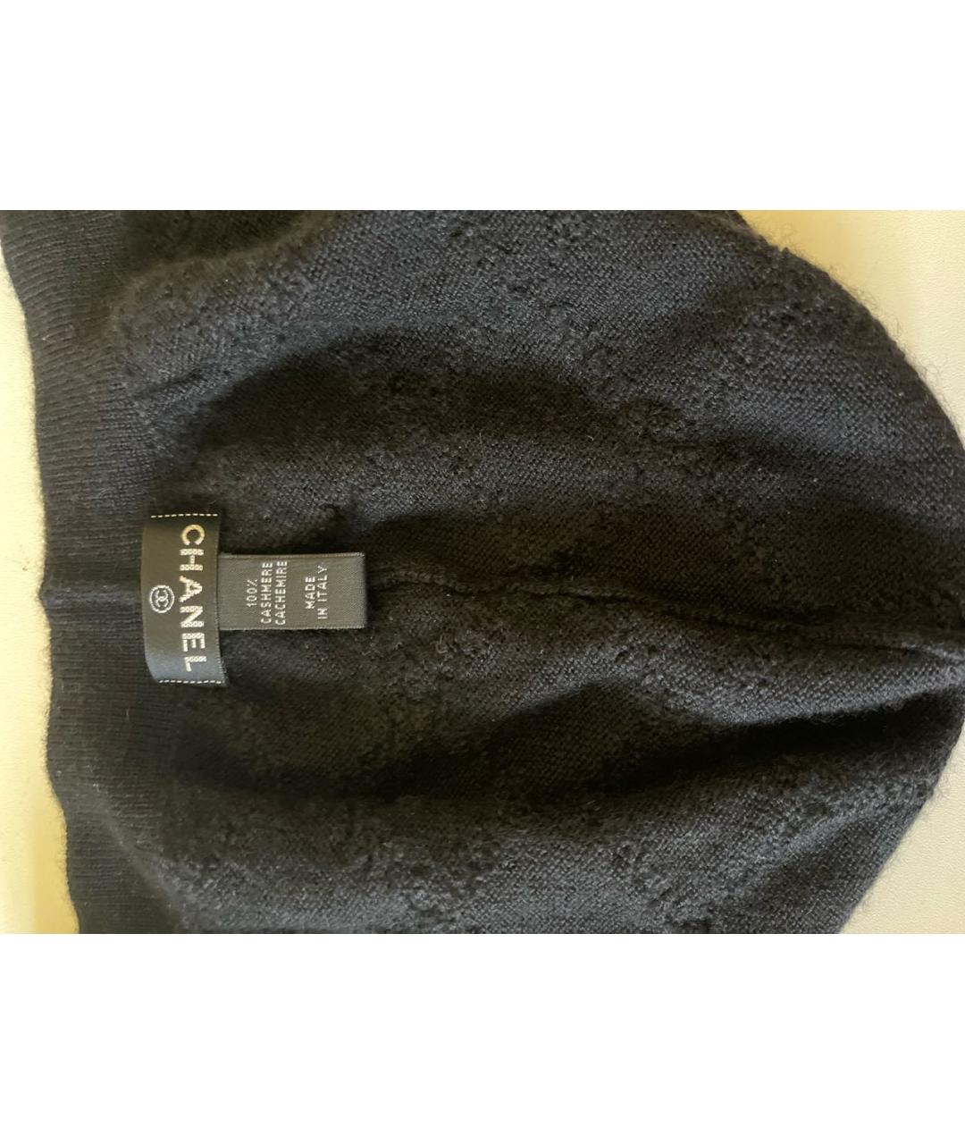 CHANEL Черная кашемировая шапка, фото 3