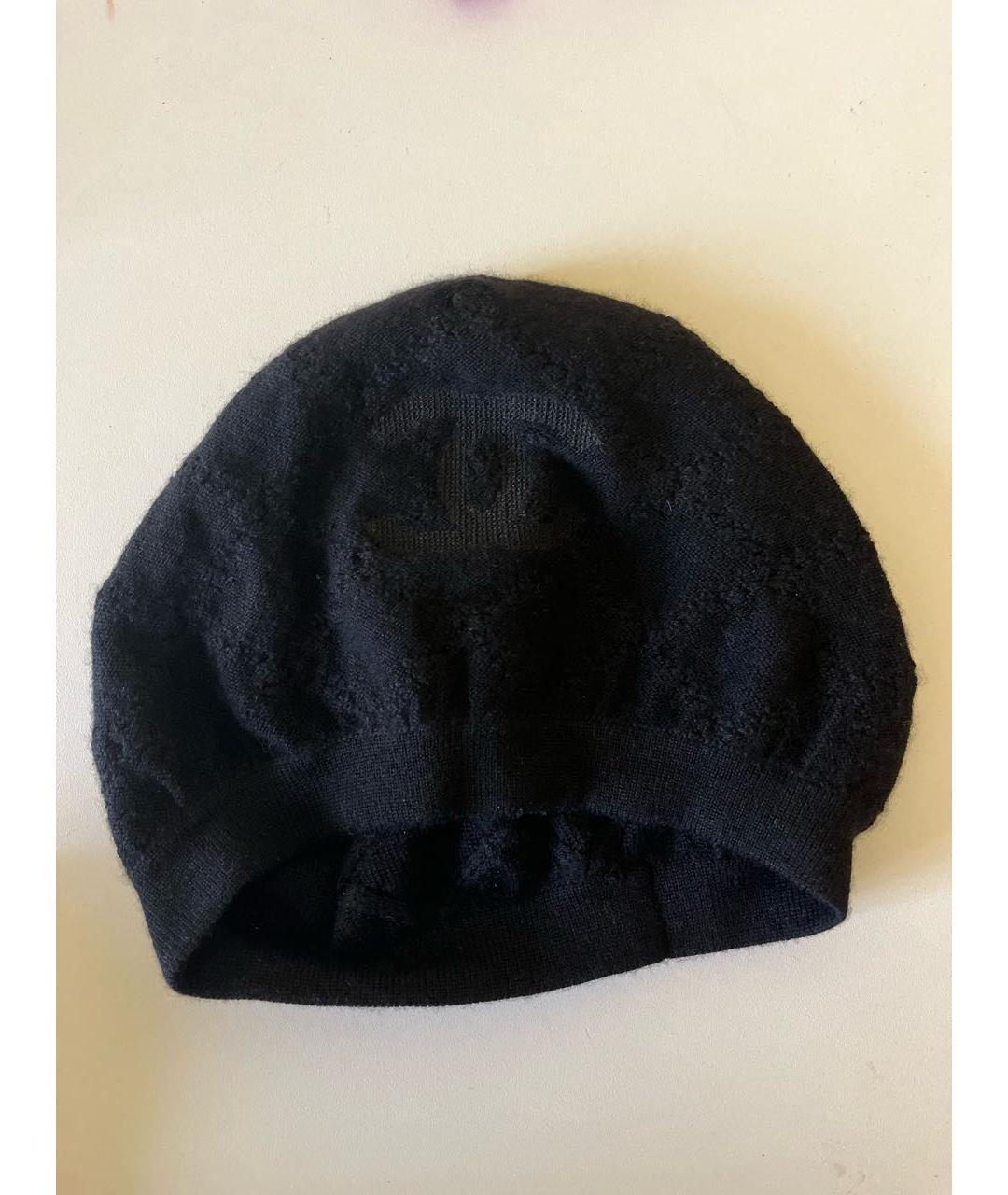 CHANEL Черная кашемировая шапка, фото 4