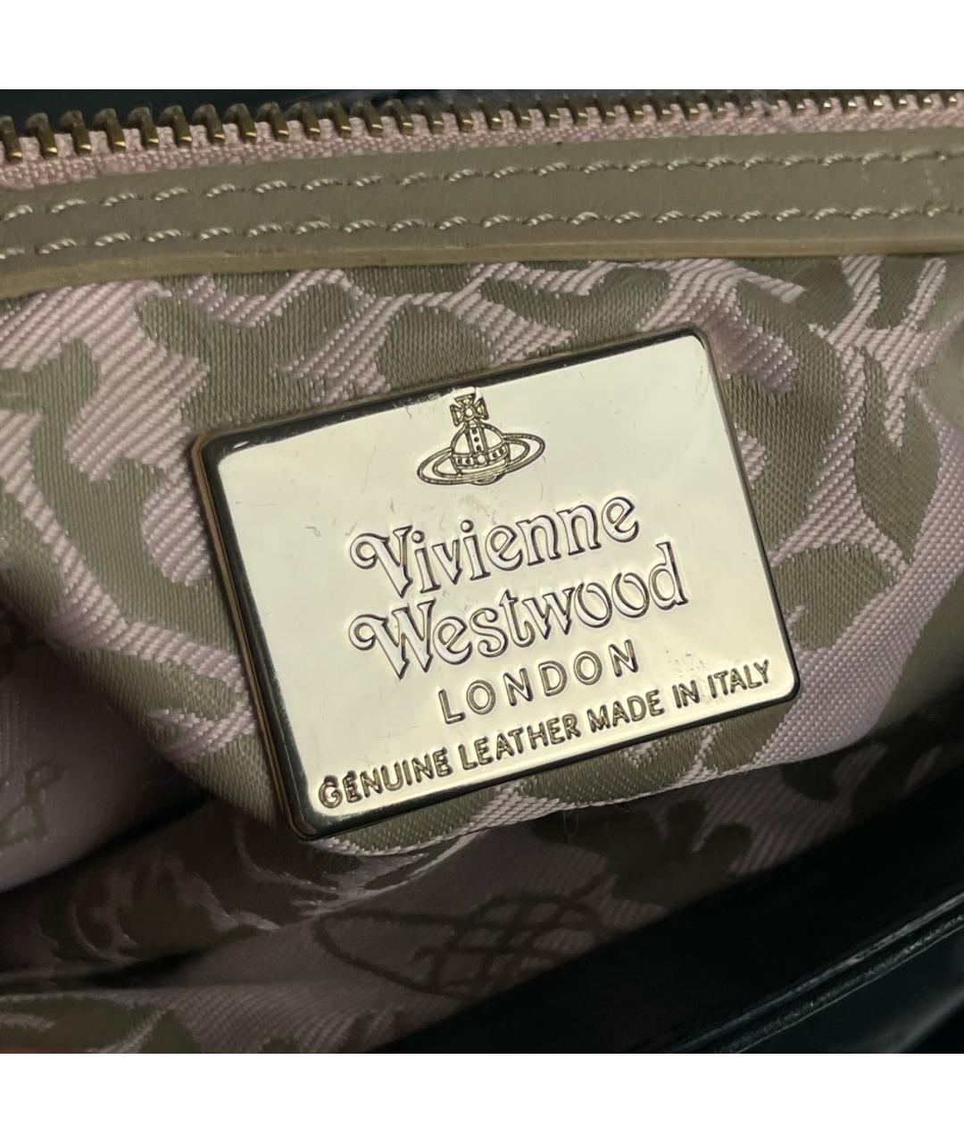 VIVIENNE WESTWOOD Черная сумка через плечо из искусственной кожи, фото 7