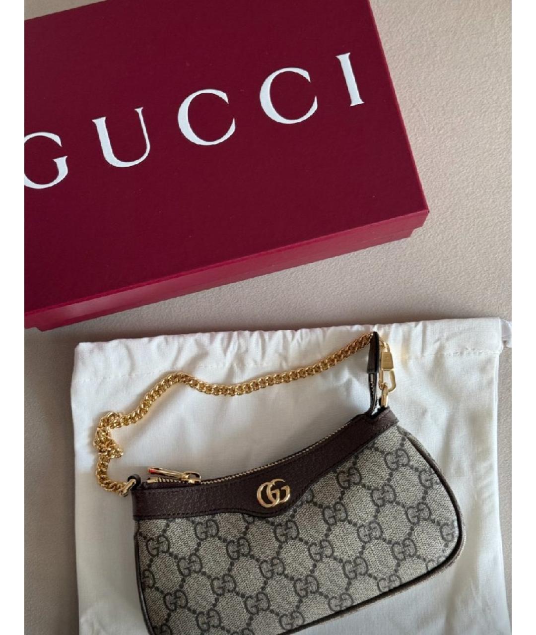 GUCCI Коричневая сумка с короткими ручками, фото 7