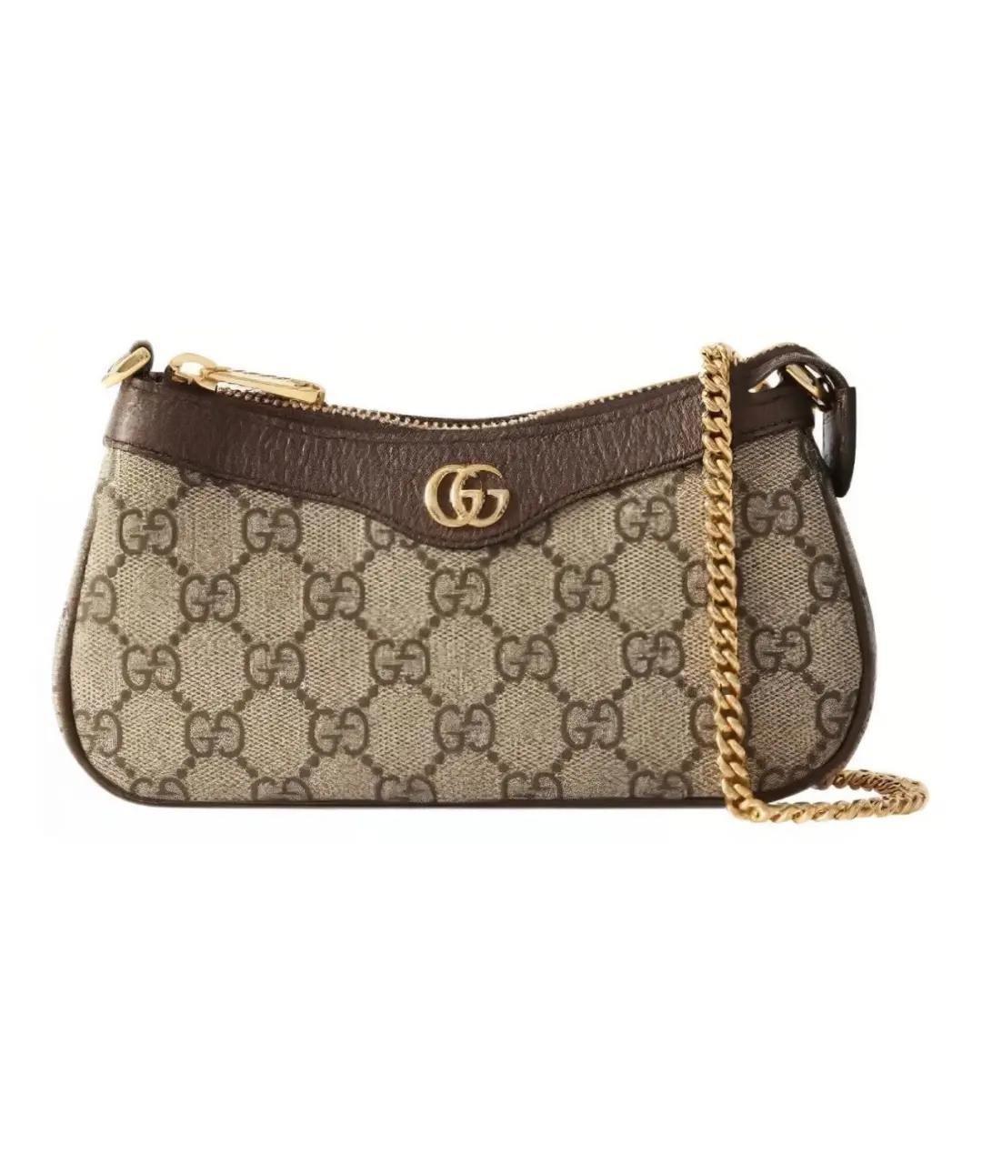 GUCCI Коричневая сумка с короткими ручками, фото 1
