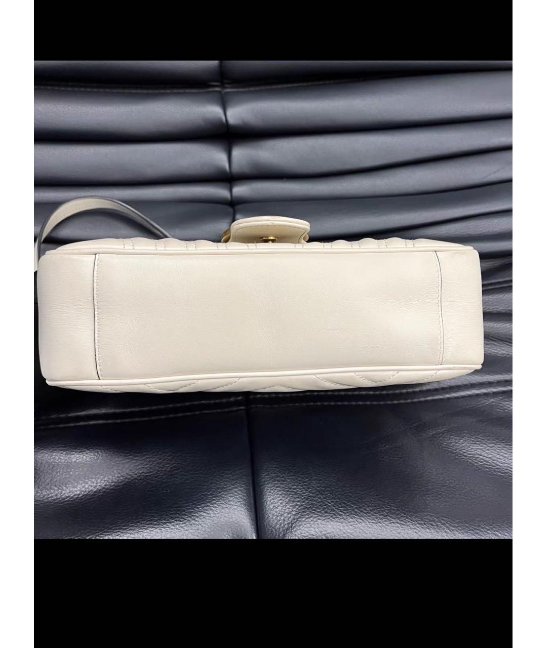 GUCCI Бежевая кожаная сумка через плечо, фото 4