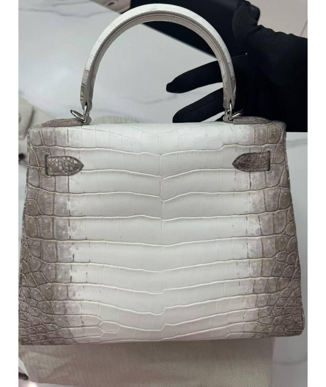 HERMES Бежевая сумка с короткими ручками из экзотической кожи, фото 2