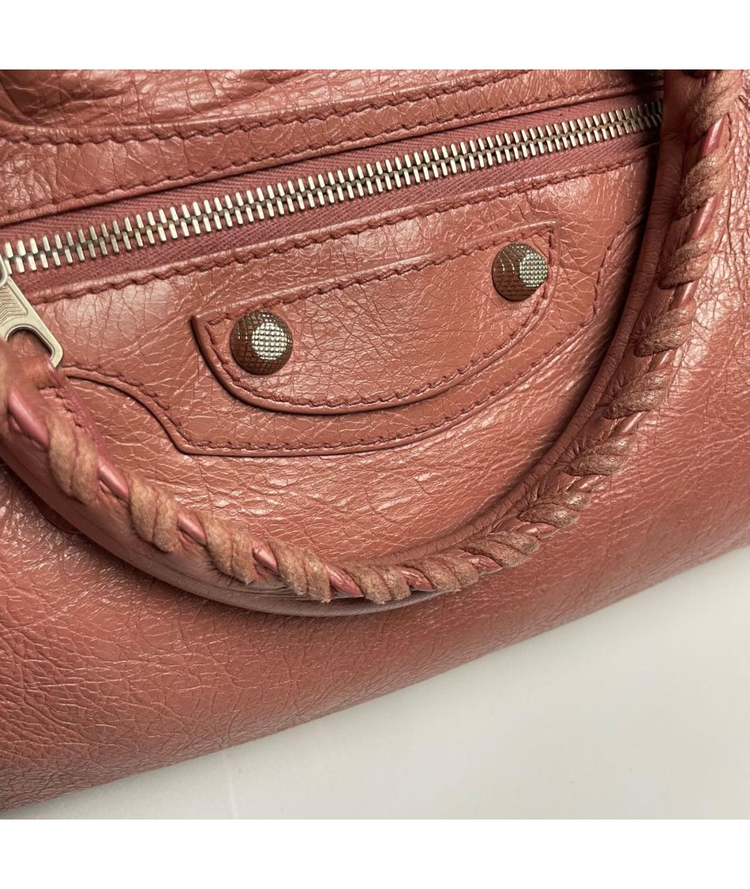 BALENCIAGA Коричневая кожаная сумка с короткими ручками, фото 8