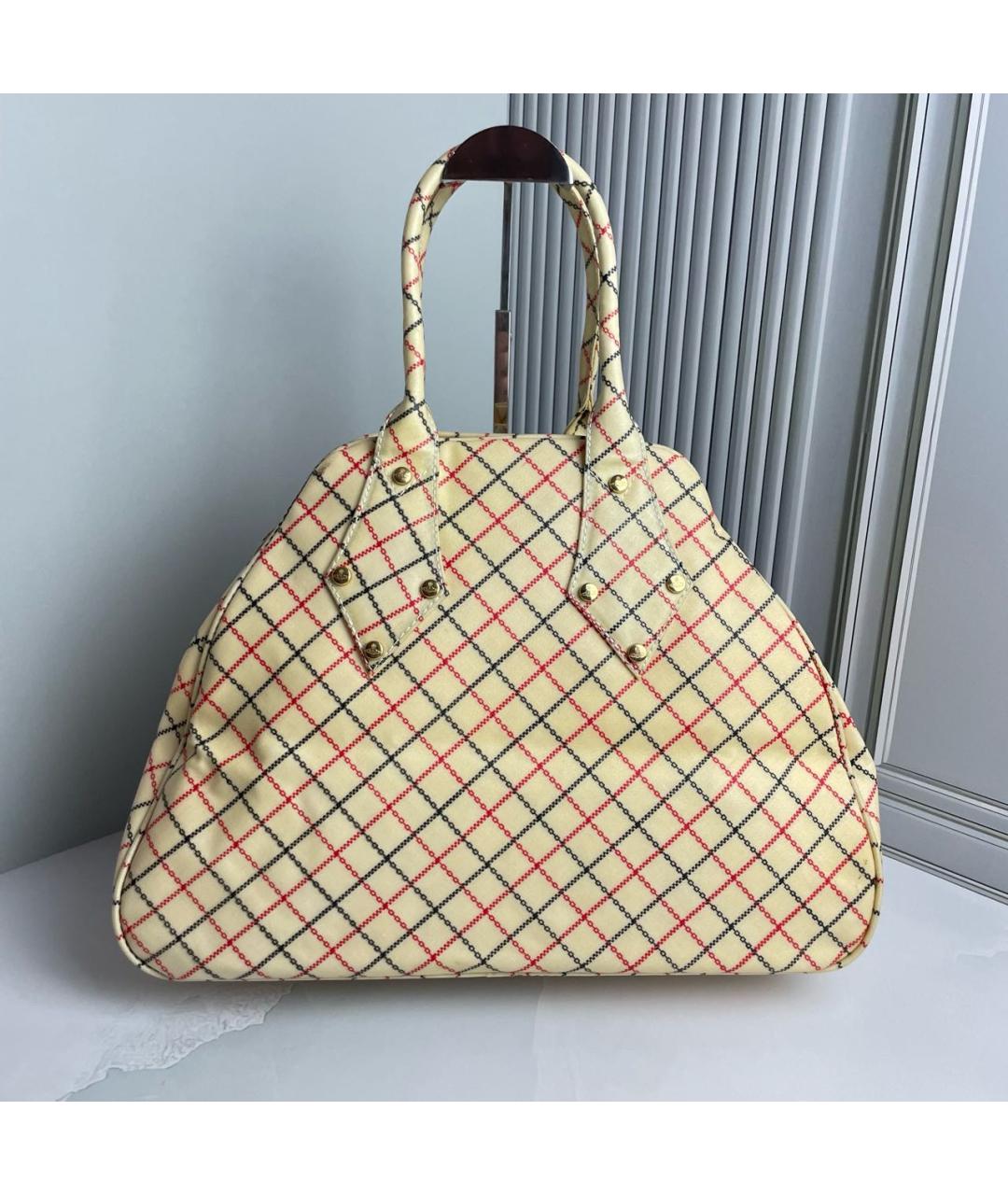 VIVIENNE WESTWOOD Бежевая сумка с короткими ручками из искусственной кожи, фото 2