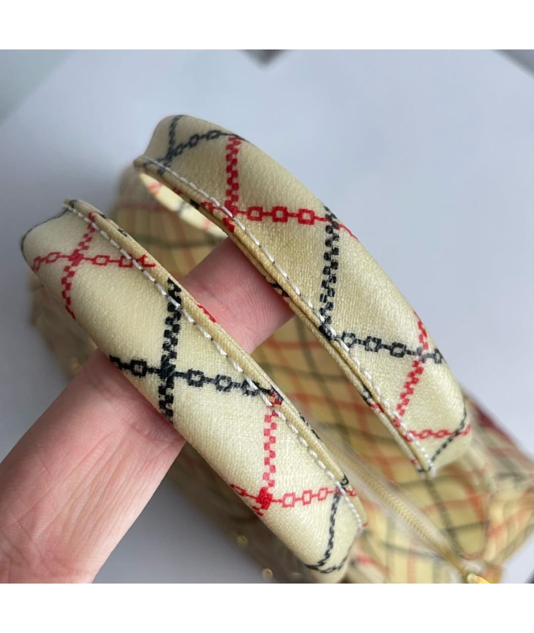 VIVIENNE WESTWOOD Бежевая сумка с короткими ручками из искусственной кожи, фото 5