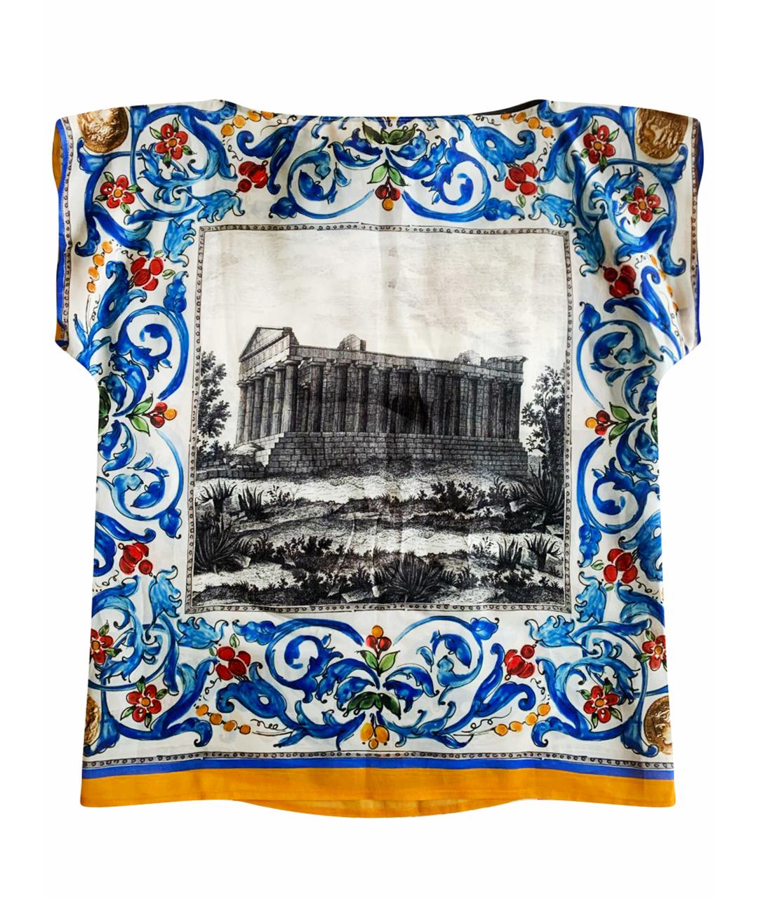 DOLCE&GABBANA Мульти шелковая блузы, фото 1