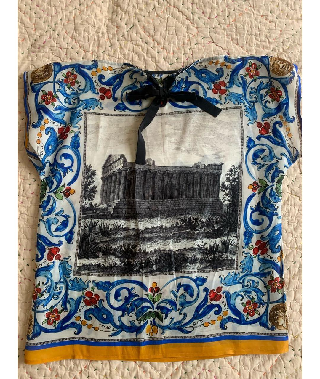 DOLCE&GABBANA Мульти шелковая блузы, фото 2