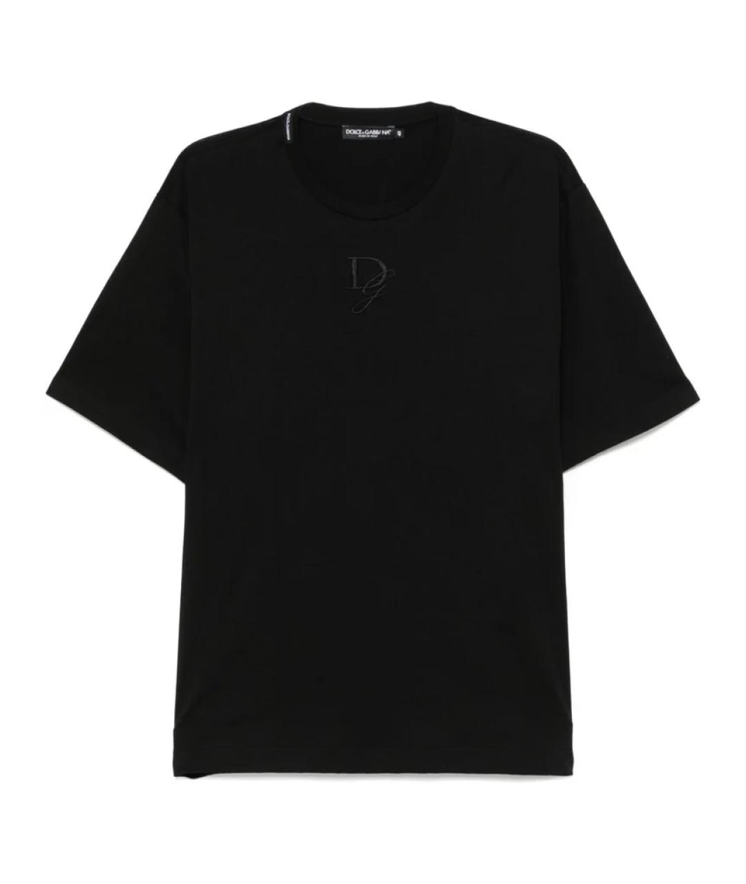 DOLCE&GABBANA Черная хлопковая футболка, фото 1