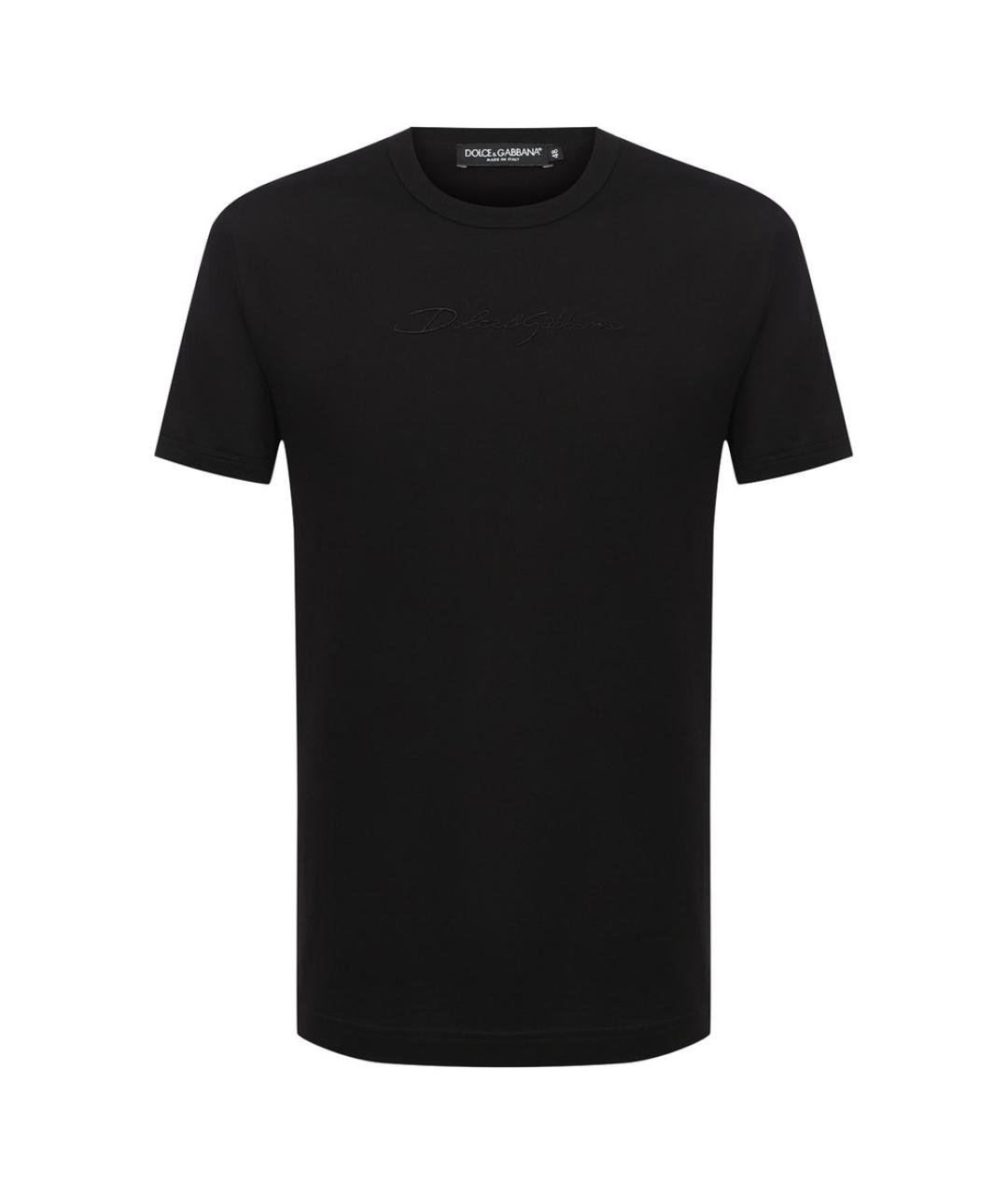 DOLCE&GABBANA Черная хлопковая футболка, фото 1
