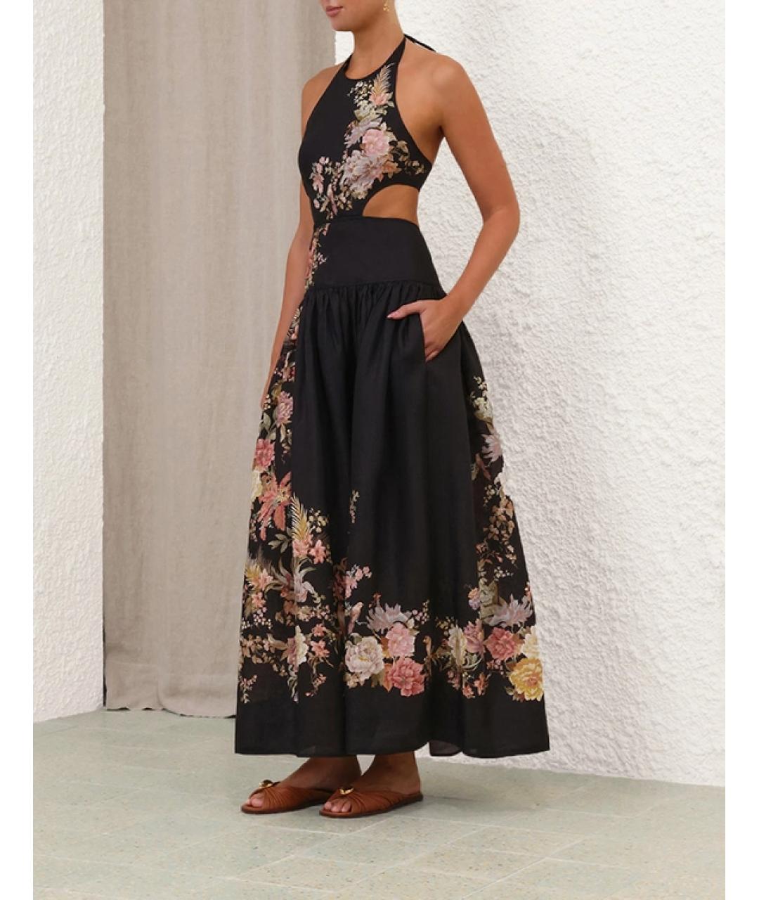 ZIMMERMANN Черное льняное платье, фото 2