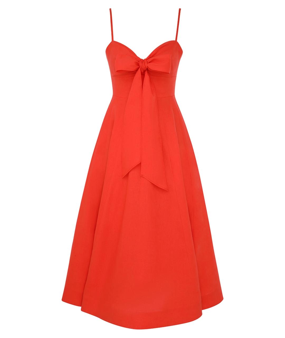 ZIMMERMANN Красное льняное платье, фото 3