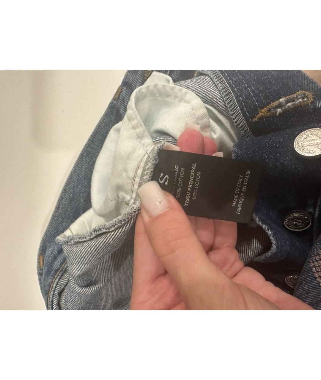 VETEMENTS Темно-синие хлопковые прямые джинсы, фото 6
