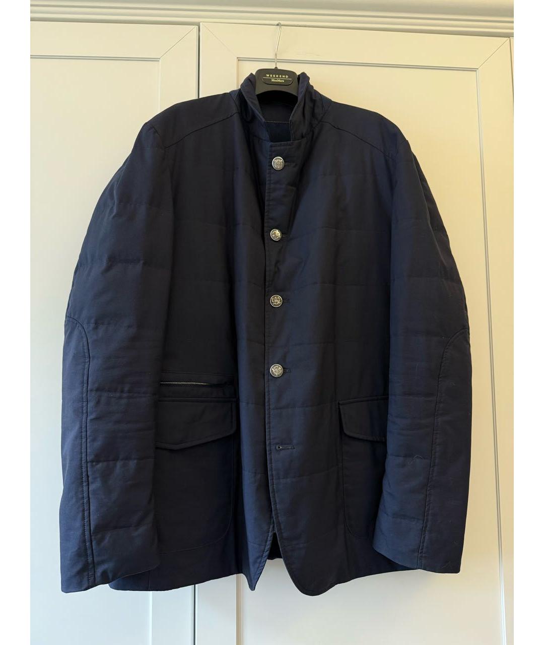 CORNELIANI Темно-синяя хлопковая куртка, фото 9