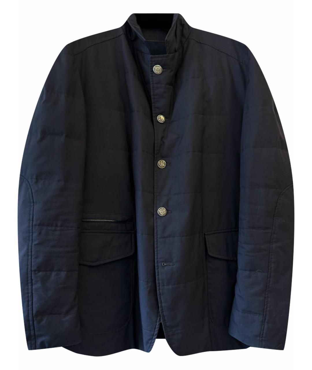 CORNELIANI Темно-синяя хлопковая куртка, фото 1