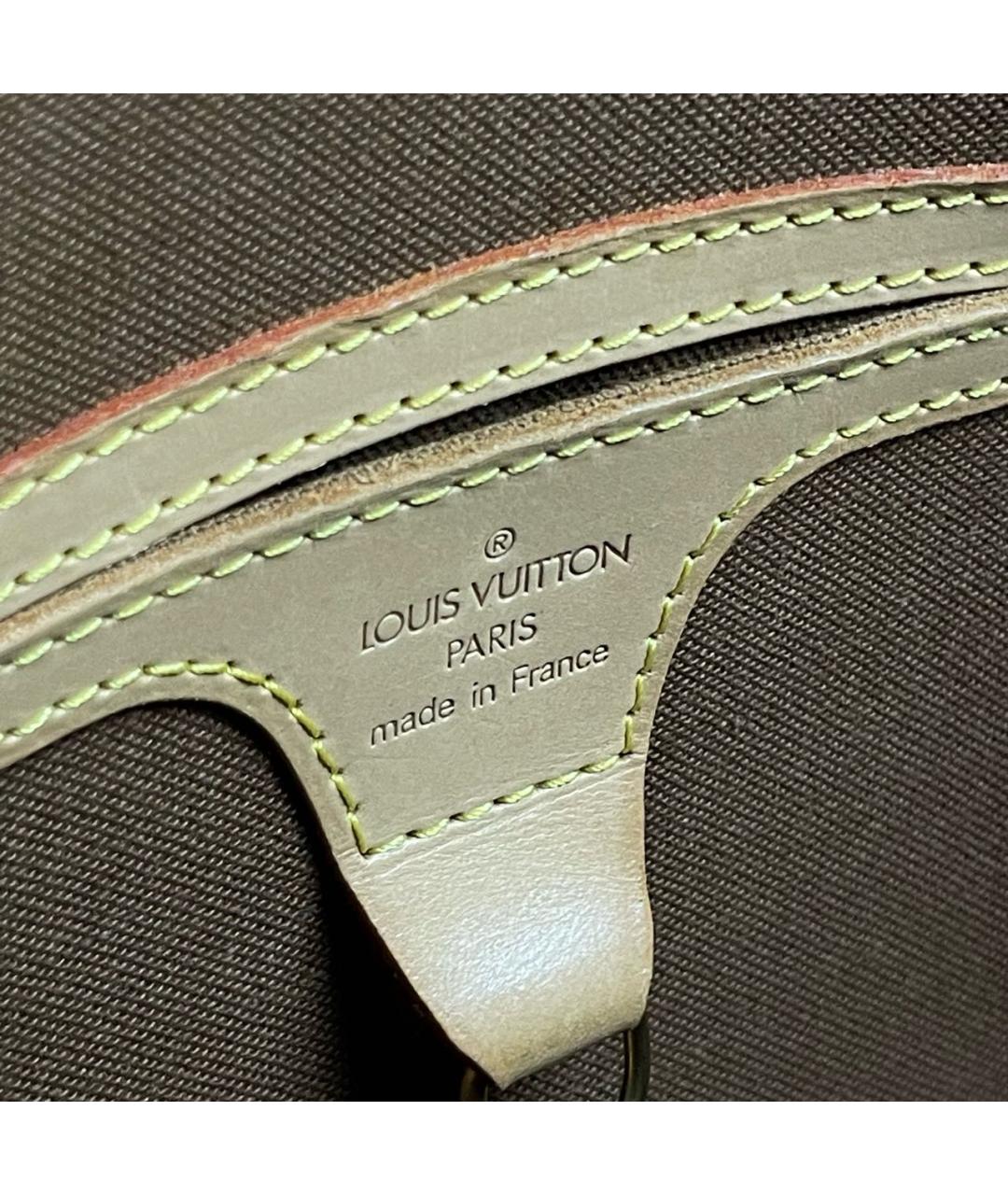 LOUIS VUITTON Коричневая кожаная сумка с короткими ручками, фото 7