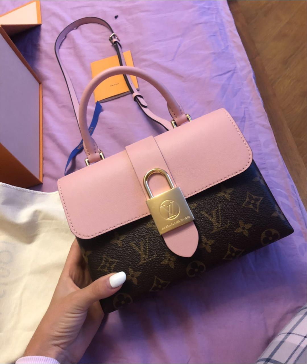 LOUIS VUITTON Розовая кожаная сумка с короткими ручками, фото 2