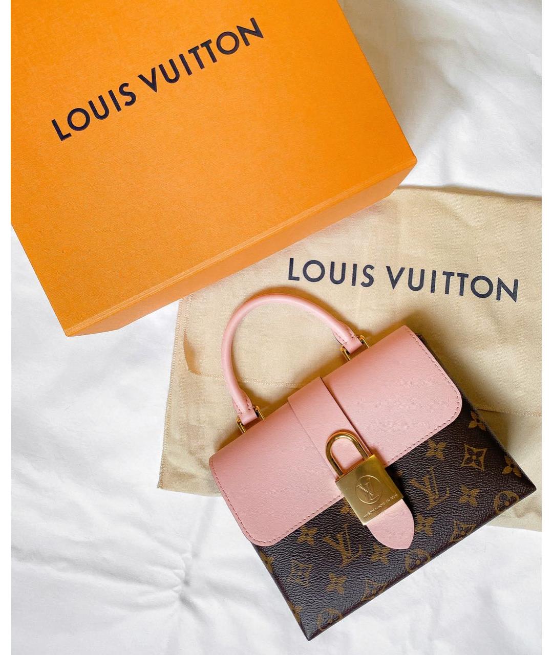 LOUIS VUITTON Розовая кожаная сумка с короткими ручками, фото 4