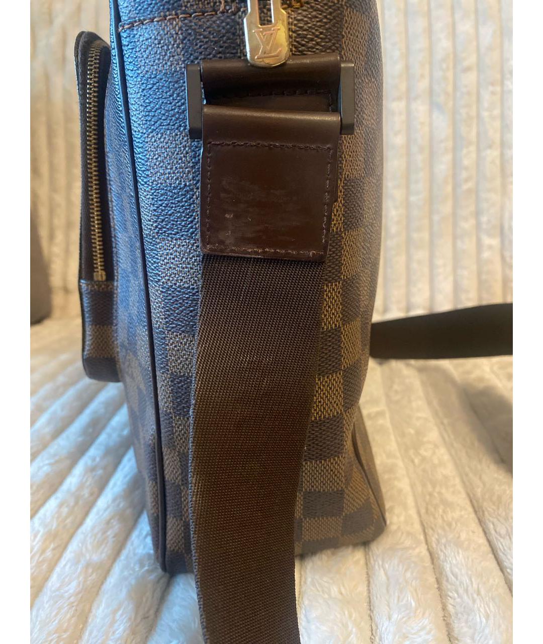 LOUIS VUITTON Коричневая сумка на плечо из искусственной кожи, фото 5