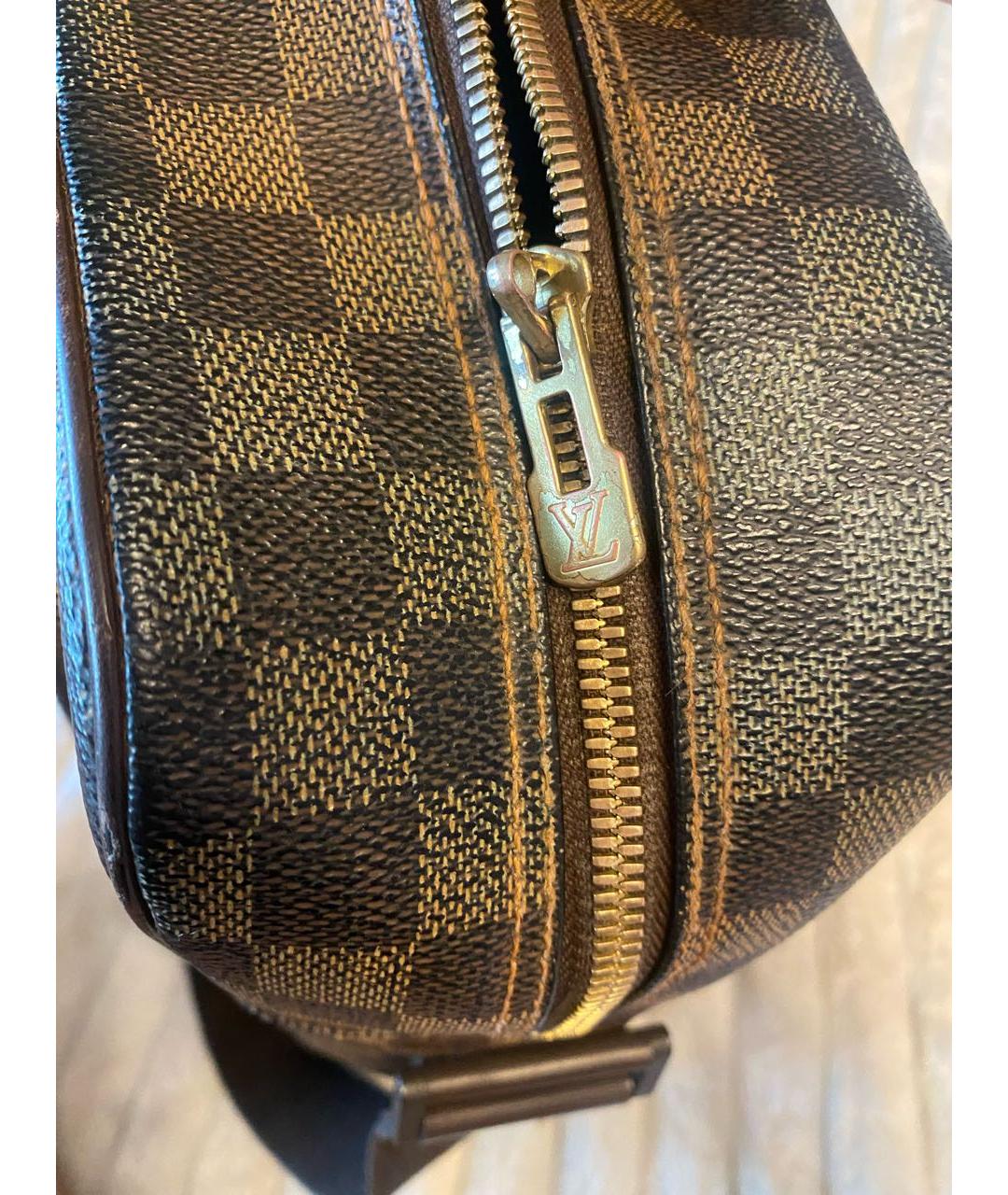 LOUIS VUITTON Коричневая сумка на плечо из искусственной кожи, фото 4