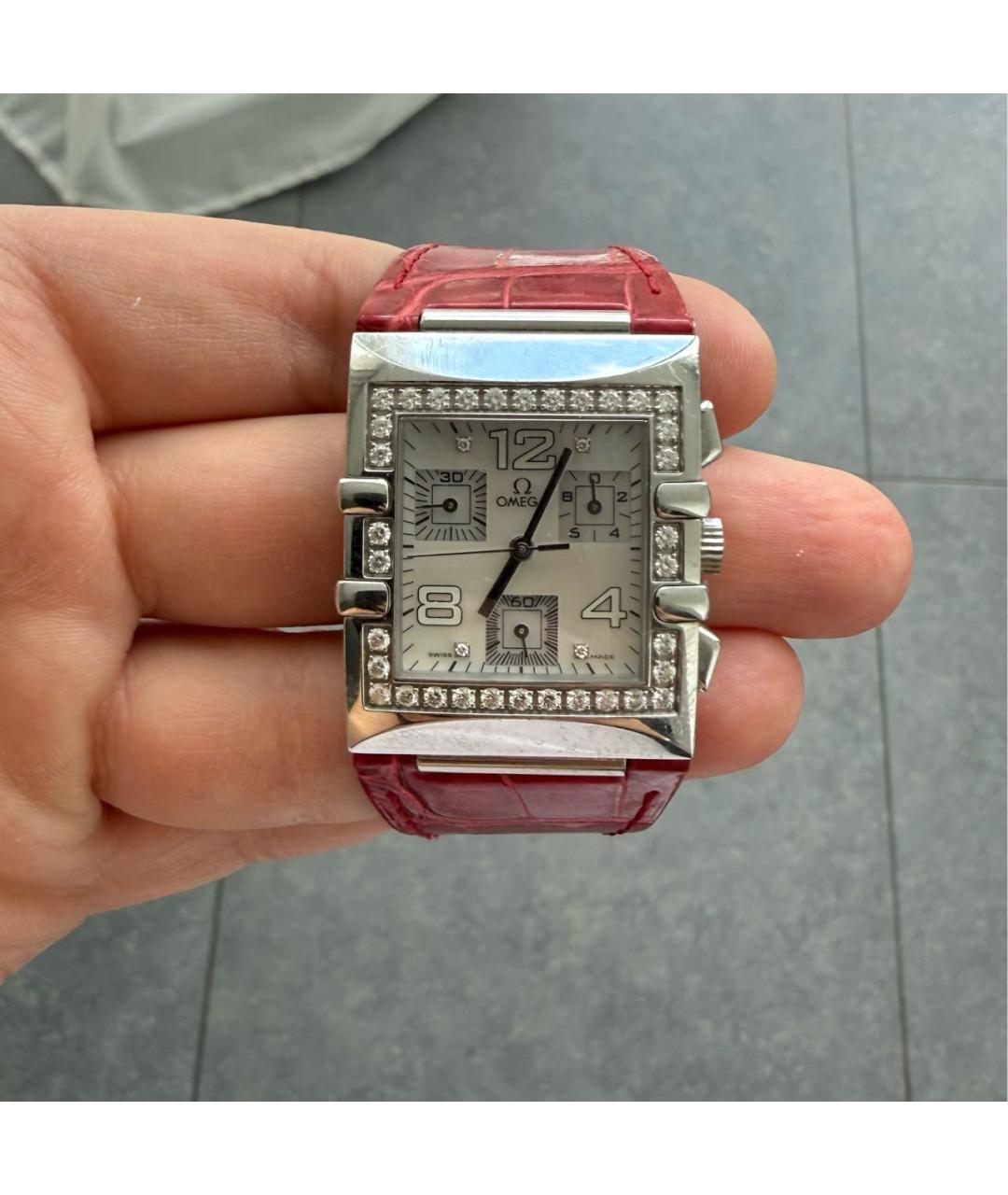 OMEGA Бордовые часы, фото 2